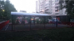 Арочный навес для тренажерной площадки типовой 6х9м, фото 2