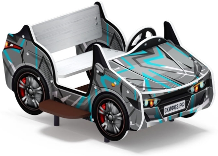 Кабриолет (серый) - Беседка машинка средняя - мф 10.03.02-04.И1, фото 3