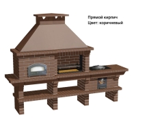 Печь Аристократ 750 Прямоугольный кирпич красный с коричневым