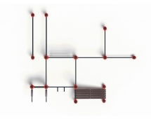 Гимнастический комплекс для воркаута PAW-21 - 5000, опорный столб 108х3,5 мм