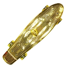 Пластиковый скейтборд-круизер Hubster Cruiser 22&quot; Metallic Gold