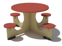 Детский игровой стол Солнышко тип 1 для игровой площадки Детский игровой стол Солнышко тип 1 для игровой площадки