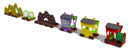 Игровой комплекс Поезд ВСТ 1128 для детской площадки, фото 2