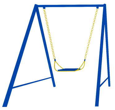 Детские качели CКИ 003 одноместные для уличной площадки, фото 1
