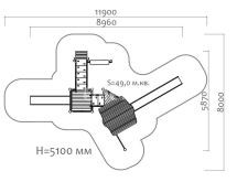 Игровой комплекс Эко 071103 для детской площадки Игровой комплекс Эко 071103 для детской площадки