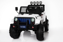 Двухместный полноприводный электромобиль White Jeep 12V 2.4G - S2388-W, фото 1