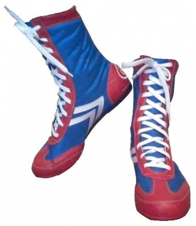 Боксерки высокие сине-красные р.34, фото 1