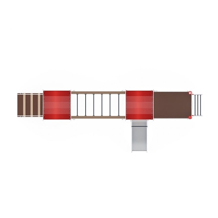 Детская игровая площадка Паровозик ДИК 1.03.5.03-01 Синий H=750, фото 5