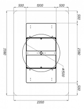 Песочница с крышкой средняя и навесом Грибок (Азбука) - ИО 5.01.10-01