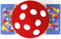 Песочница с крышкой средняя и навесом Грибок (Азбука) - ИО 5.01.10-01