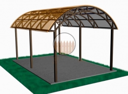 Навес из поликарбоната, фото 7