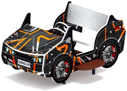 Кабриолет (черный) - Беседка машинка средняя - МФ 10.03.02-05.И1, фото 1