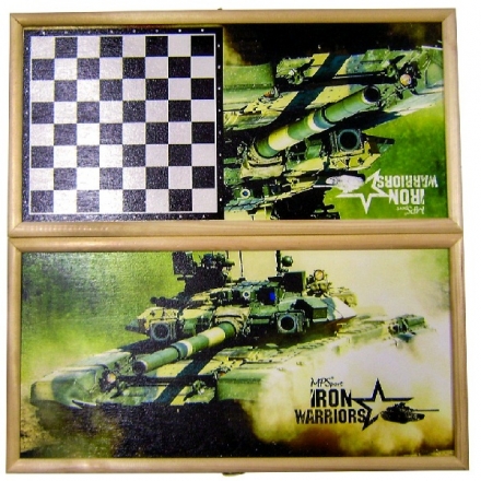 Нарды средние Iron Warriors series Танк-2, 500х250мм, фото 1