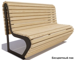 Скамейка парковая Премиум, Лиственница 1,5 м, фото 2