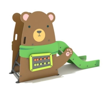 Горка Мишка от 2 лет для детской площадки, фото 1