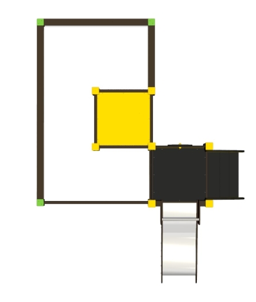 Песочница Роза ПСL-02 с горкой для детской площадки , фото 2