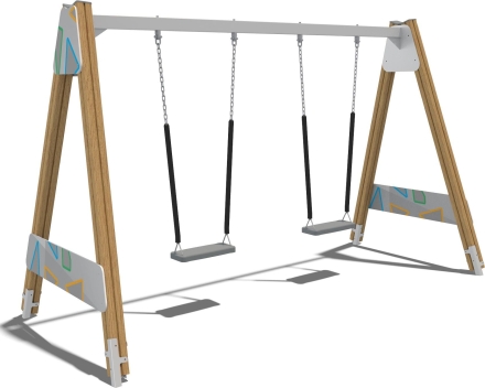 Качели двухсекционные Открытие КЧ110.00.1 для детских площадок, фото 1