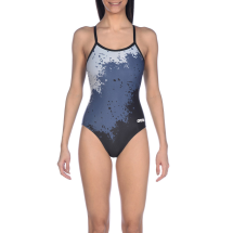 Купальник &quot;ARENA Spraypaint Light Drop Back One Piece&quot;, арт.002244-500, р.38 (рос.44), сине-черный