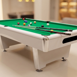 Бильярдный стол для пула Dynamic Billard "Triumph Plus" 8 футов (матово-белый) в комплекте, аксессуары и сукно, фото 1 Бильярдный стол для пула Dynamic Billard "Triumph Plus" 8 футов (матово-белый) в комплекте, аксессуары и сукно, фото 1