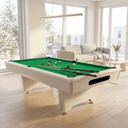 Бильярдный стол для пула Dynamic Billard "Triumph Plus" 8 футов (матово-белый) в комплекте, аксессуары и сукно, фото 2 Бильярдный стол для пула Dynamic Billard "Triumph Plus" 8 футов (матово-белый) в комплекте, аксессуары и сукно, фото 2