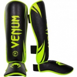 Щитки Venum Challenger - Neo Yellow/Black, фото 1