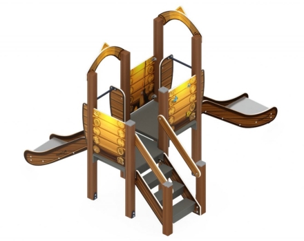 Детская игровая площадка Карапуз Эко ДИК 1.001.07-02 Н=750 Н=900, фото 4