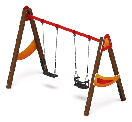 Качели двойные Д2 - ИО 12.Д.01.02.01-П.01 - (Счастливое детство), фото 4