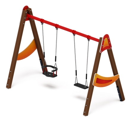 Качели двойные Д2 - ИО 12.Д.01.02.01-П.01 - (Счастливое детство), фото 2