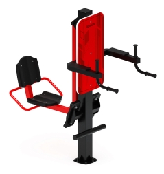 Жим ногами+Брусья (красный) - Уличный тренажер - СТ 023-11, фото 1 Жим ногами+Брусья (красный) - Уличный тренажер - СТ 023-11, фото 1