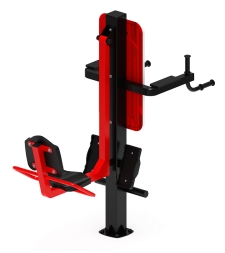 Жим ногами+Брусья (красный) - Уличный тренажер - СТ 023-11, фото 3 Жим ногами+Брусья (красный) - Уличный тренажер - СТ 023-11, фото 3