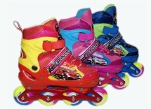 Коньки роликовые раздвижные, рама алюминий, колёса PU. арт 26563