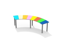 МФ 1.701.01 Скамейка полукруг нерж МФ 1.701.01 Скамейка полукруг нерж