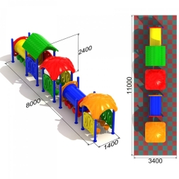 Детский игровой комплекс Вагоновожатый 2, фото 3 Детский игровой комплекс Вагоновожатый 2, фото 3