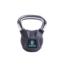 Обрезиненная гиря LIVEPRO Premium Rubber, вес: 8 кг