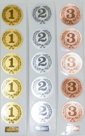 Вкладыш для медалей 2 место (серебро) d-25мм (5 штук), фото 1