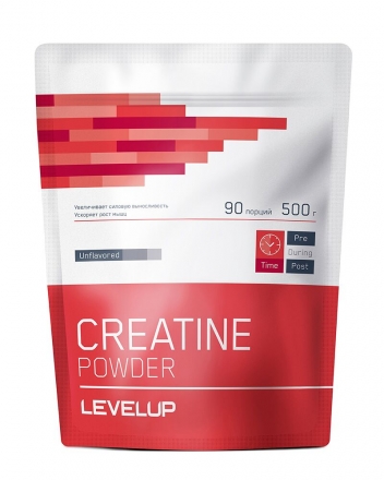 Креатина моногидрат Level Up Creatine Powder Дойпак 500гр., фото 1