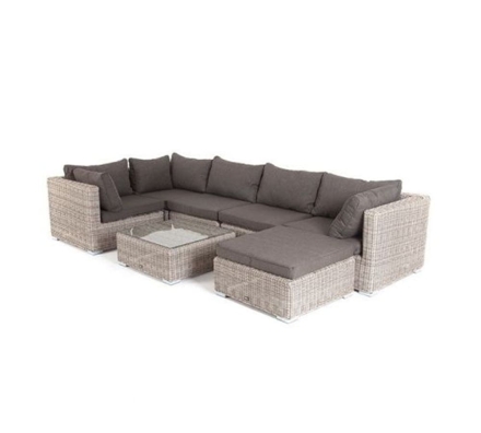 Зона 14 Лунго трансформирующаяся лаунж-зона из искусственного ротанга, цвет бежевый, фото 3