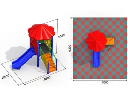Детская площадка Малютка 2.3, фото 2 Детская площадка Малютка 2.3, фото 2