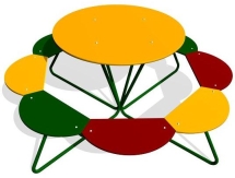 Детский столик Солнышко СП015 для игровой площадки Детский столик Солнышко СП015 для игровой площадки