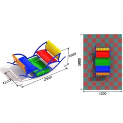 Качалка Лодочка для детской площадки, фото 3 Качалка Лодочка для детской площадки, фото 3