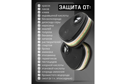 Фильтр противогазовый Jeta Safety для защиты от органических, неорганических, кислых газов и аммиака класса АВЕК2, 60 шт 6641-box, фото 4