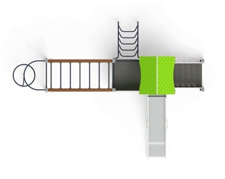 Детская игровая площадка Лукоморье ДИК 2.25.05-01.С H=1200, металлический скат, фото 5