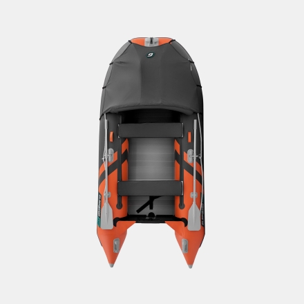 Gladiator C 330 AL ACTIVE Оранжево-темносерый моторная лодка ПВХ Алюминиевый пайол, фото 4