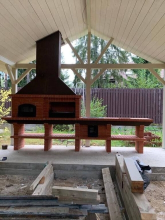 Печь Аристократ 750 Прямоугольный кирпич графитовый серый, фото 4