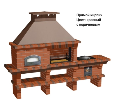 Печь Аристократ 750 Прямоугольный кирпич графитовый серый, фото 9