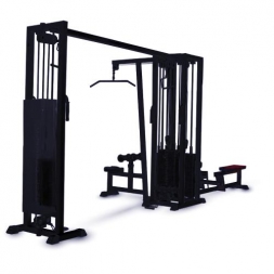 3-х позиционная станция с перекрестной тягой (грузоблок) чёрный Barbell МВ 3.03 