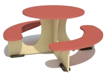 Детский игровой стол Солнышко тип 2 для игровой площадки Детский игровой стол Солнышко тип 2 для игровой площадки