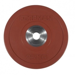 Диск бампированный обрезиненный цветной FOREMAN FM/BM-25KG-RD (25 кг)
