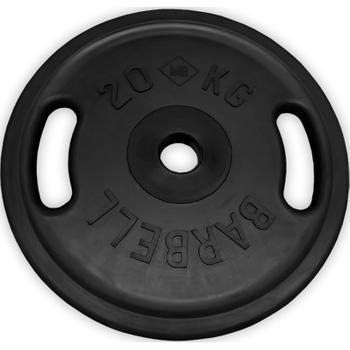 Диск BARBELL Евро-классик с ручками обрезиненный черный, 20 кг., фото 1