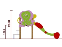 Горка Медуза 08023 H=1000 для детской площадки Горка Медуза 08023 H=1000 для детской площадки